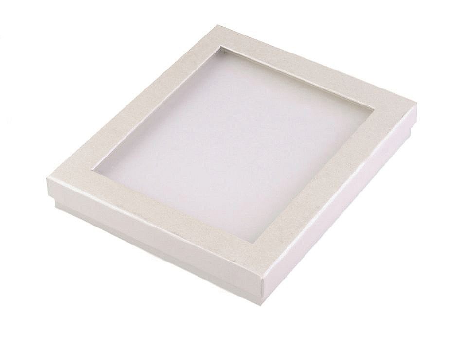 Cutie cu capac transparent, capitonată, 16x19 cm - Negru (1 Bucată) Cutie cu capac transparent, capitonată, 16x19 cm - Negru (1 Bucată)