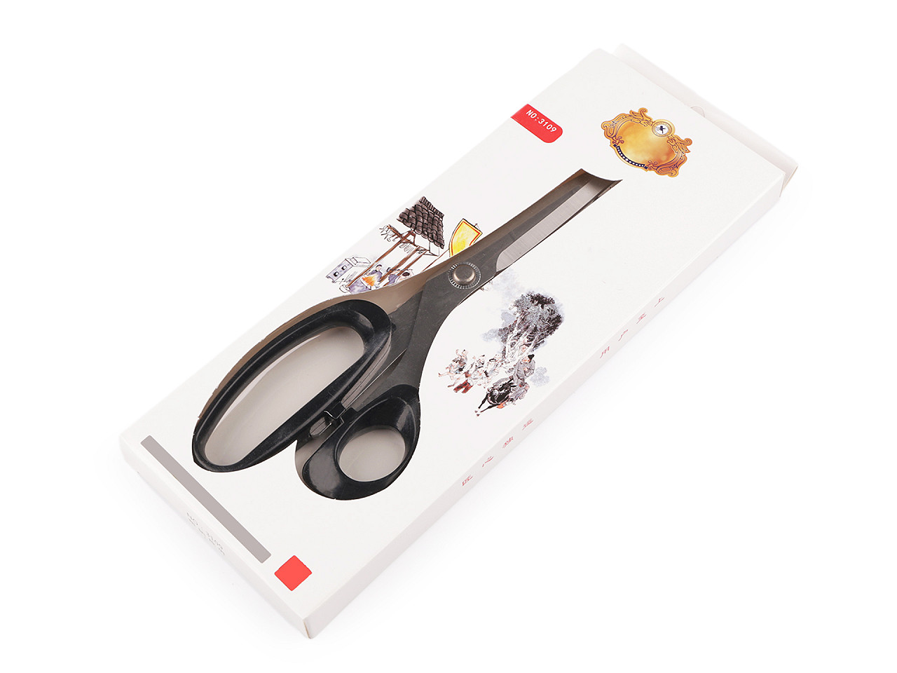 Foarfecă de croitorie, lungime 25 cm - Negru (1 Bucată)