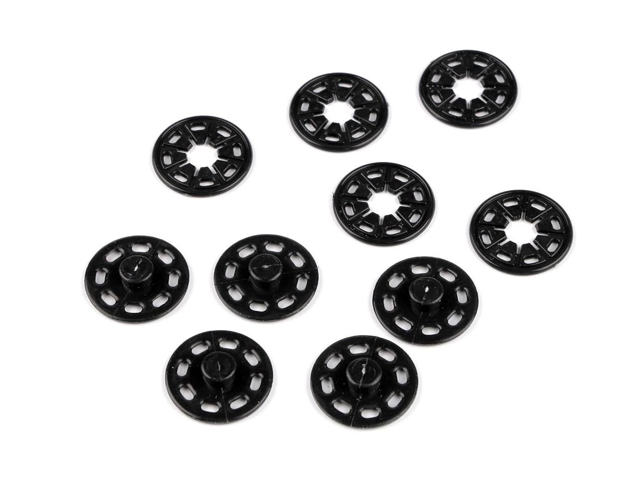 Capse de cusut din plastic, ø25 mm - Alb (500 Perechi)