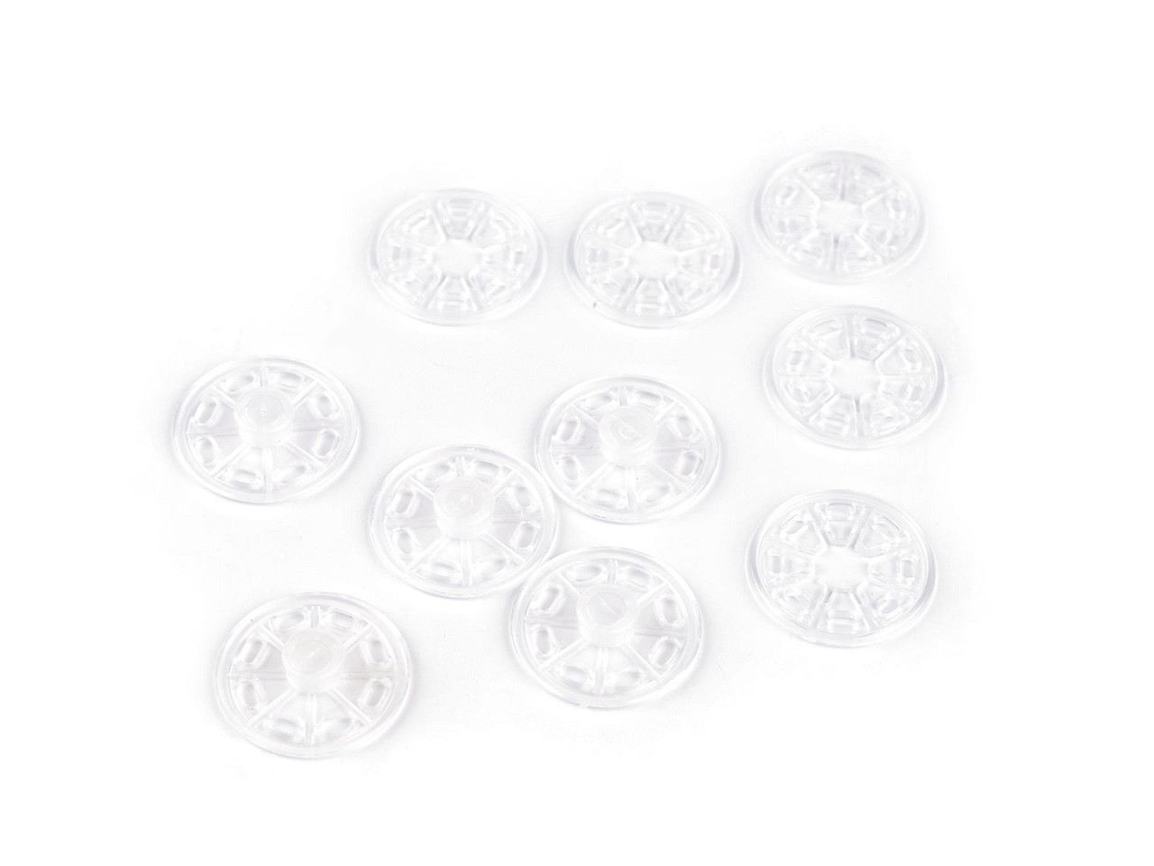 Capse de cusut din plastic, ø25 mm - Alb (500 Perechi)