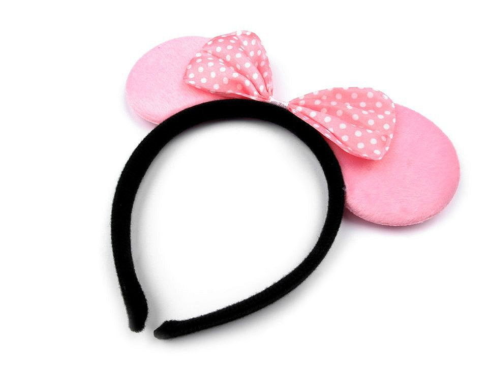 Cordeluță cu urechi minnie - Roz deschis (1 Bucată)