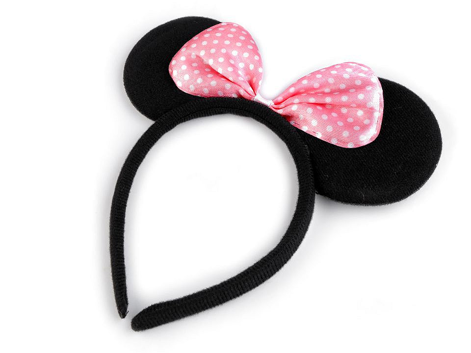 Cordeluță cu urechi minnie - Roz deschis (1 Bucată)