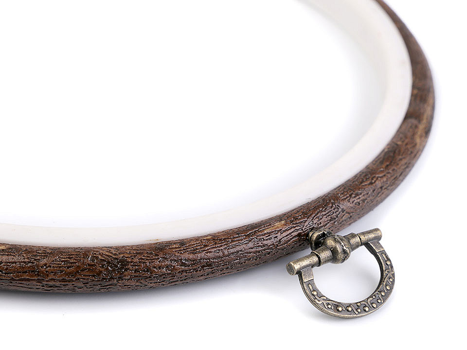 Gherghef / ramă pentru broderie flexi, ø16 cm - Maro (1 Bucată)