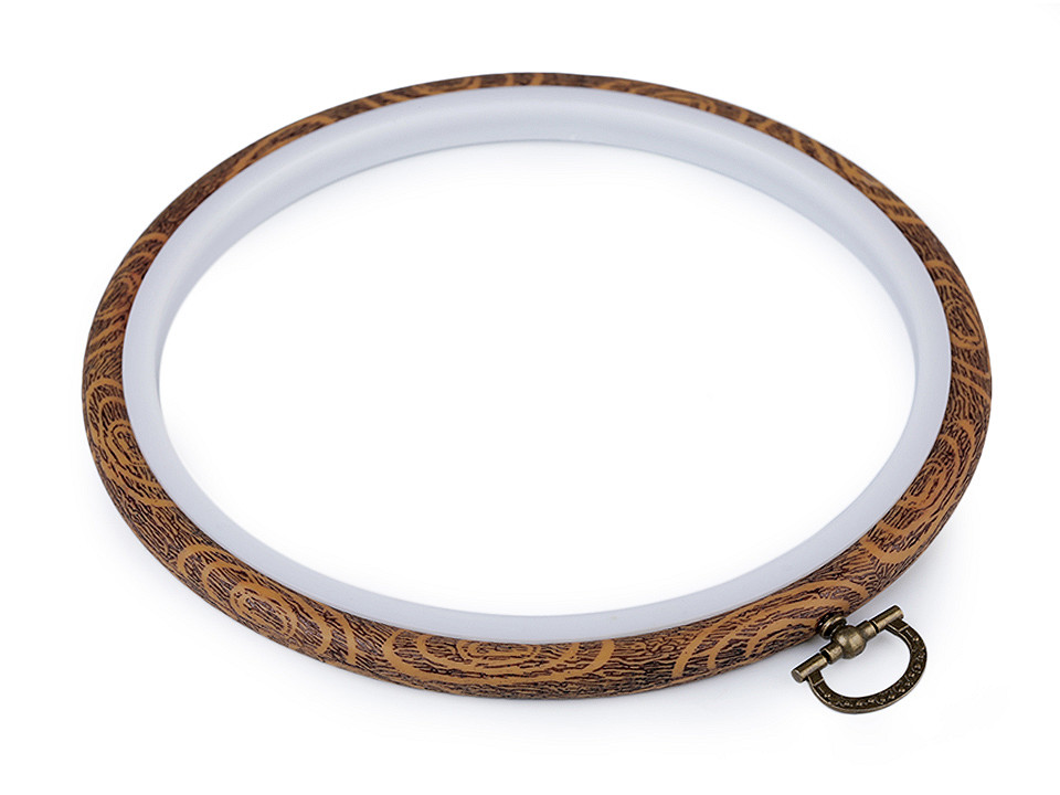 Gherghef / ramă pentru broderie flexi, ø16 cm - Maro (1 Bucată)