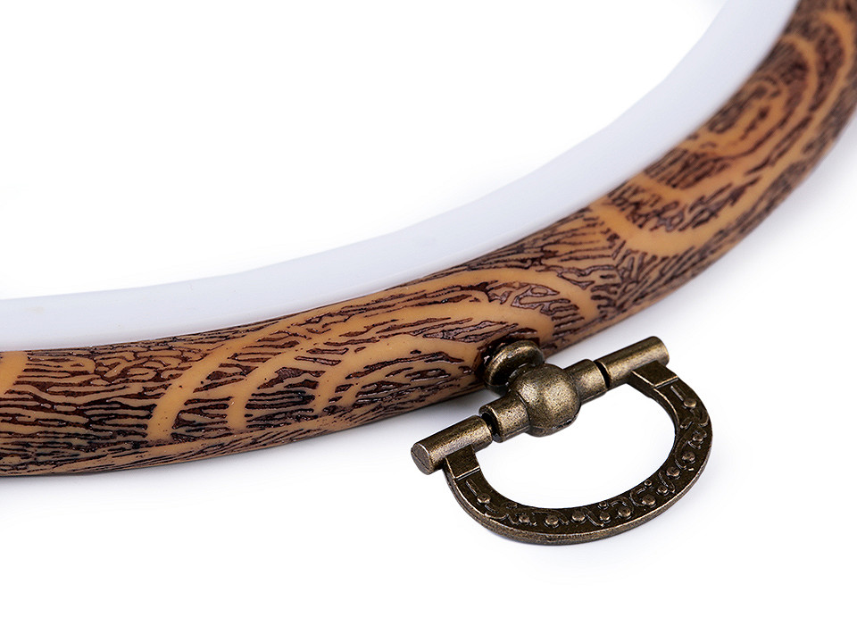 Gherghef / ramă pentru broderie flexi, ø16 cm - Maro (1 Bucată)