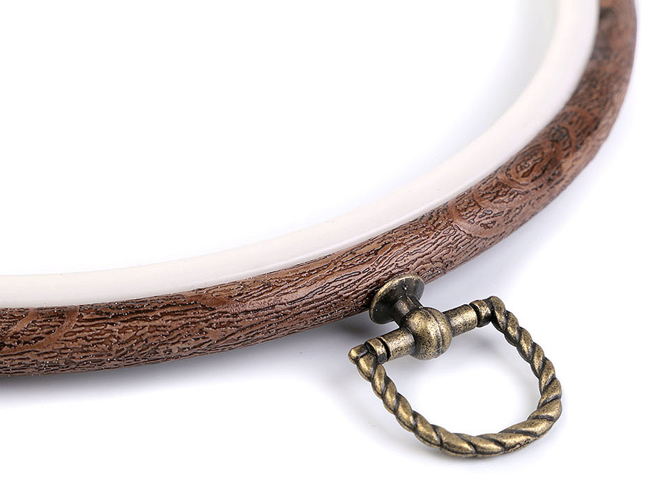 Gherghef / ramă pentru broderie, ø20 cm - Maro (1 Bucată)