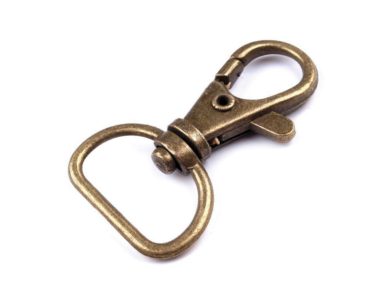 Carabină metalică pivotantă, orificiu 18 mm - Alamă antică (20 Bucăți)