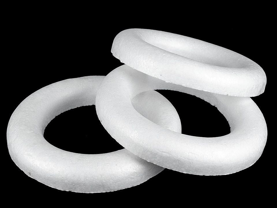 Cerc polistiren secționat, ø19 cm - Alb (1 Bucată)