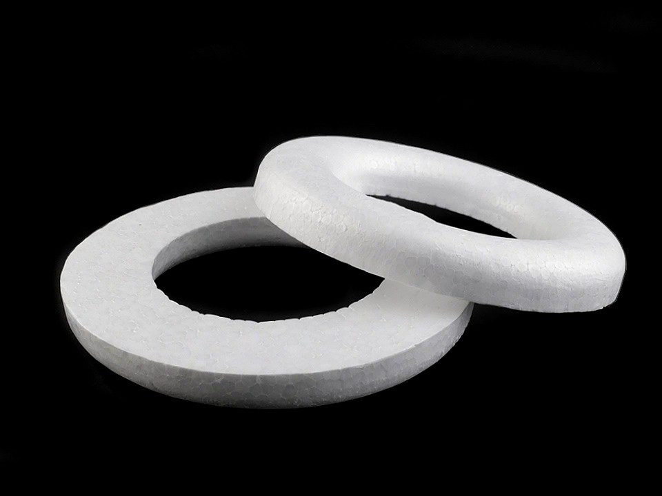 Cerc polistiren secționat, ø19 cm - Alb (1 Bucată)