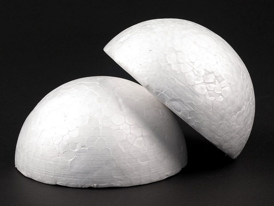 Semisferă polistiren, ø13 cm - Alb (1 Bucată)