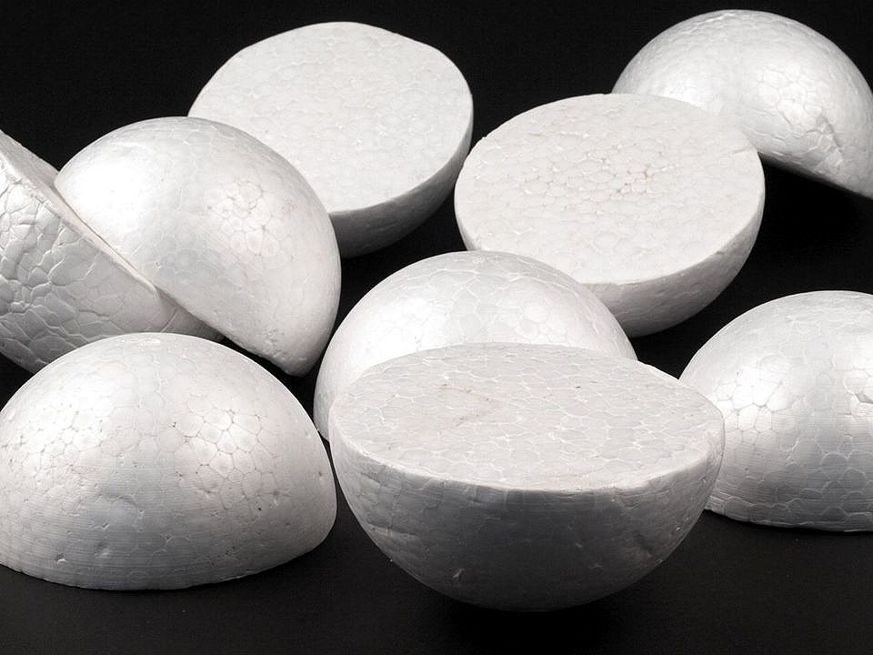 Semisferă polistiren, ø13 cm - Alb (1 Bucată)