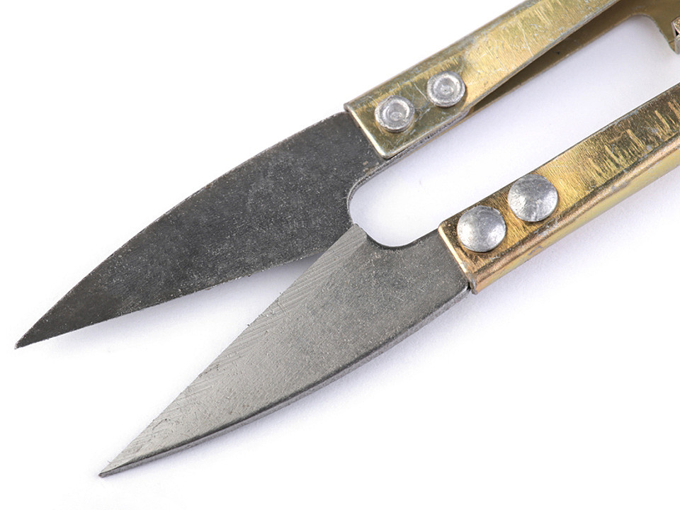 Ciupitoare metalică, lungime 10 cm - Auriu deschis (1 Bucată)