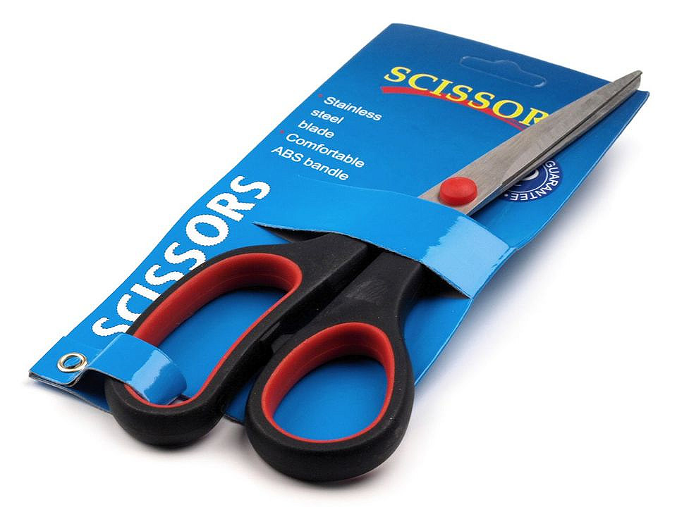 Foarfecă universală, mâner ergonomic, lungime 20 cm - Roșu (1 Bucată)