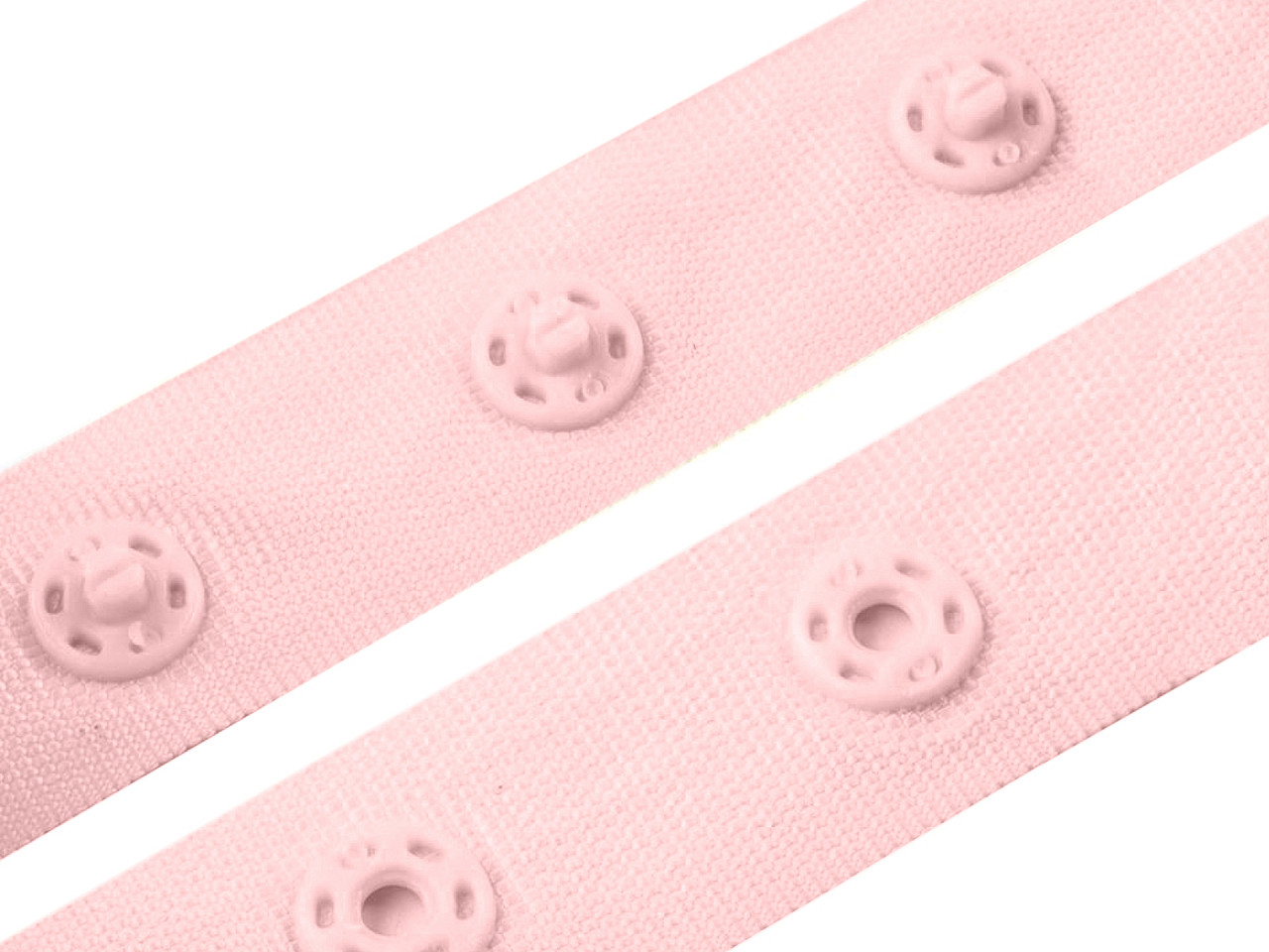 Bandă cu capse pentru confecții textile / body, lățime 18 mm - Nude (45 Metri) Bandă cu capse pentru confecții textile / body, lățime 18 mm - Nude (45 Metri)