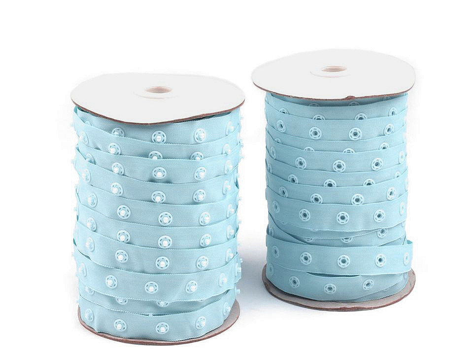 Bandă cu capse pentru confecții textile / body, lățime 18 mm - Nude (45 Metri) Bandă cu capse pentru confecții textile / body, lățime 18 mm - Nude (45 Metri)