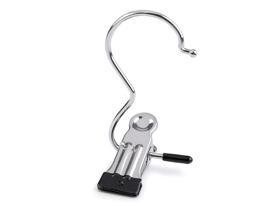 Cârlig cu clips pentru expunere produse - Argintiu (20 Bucăți)