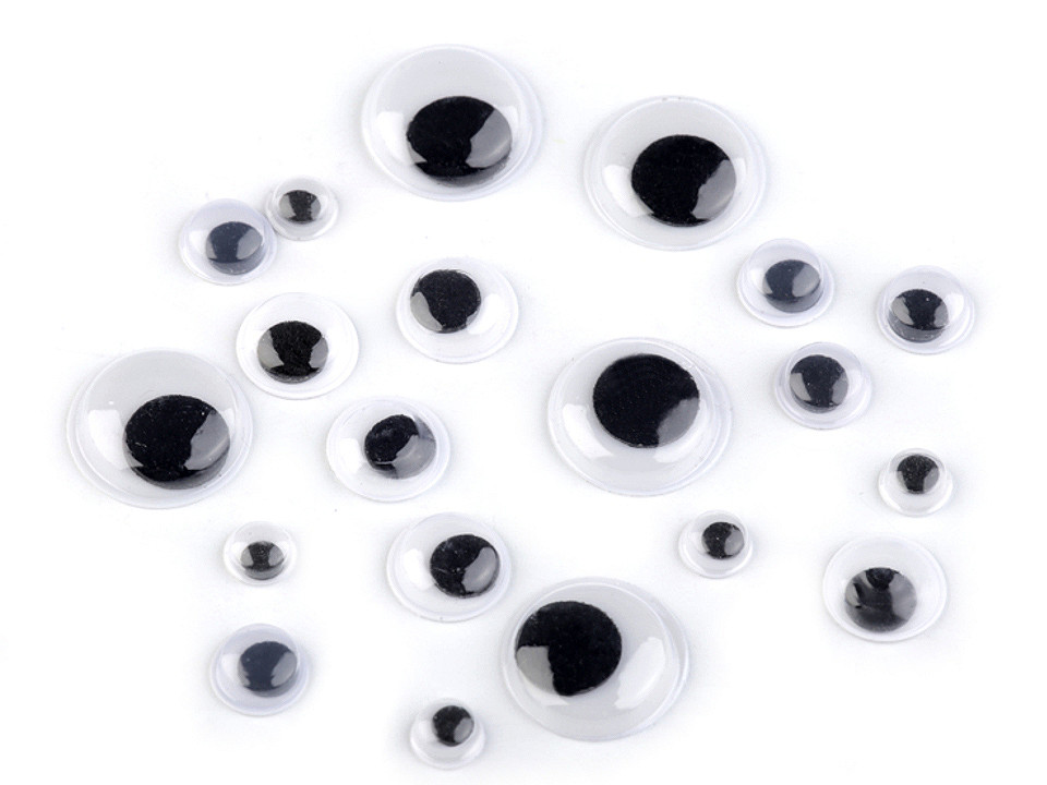 Ochi mobili autoadezivi, mix dimensiuni - Mix (30 Bucăți)