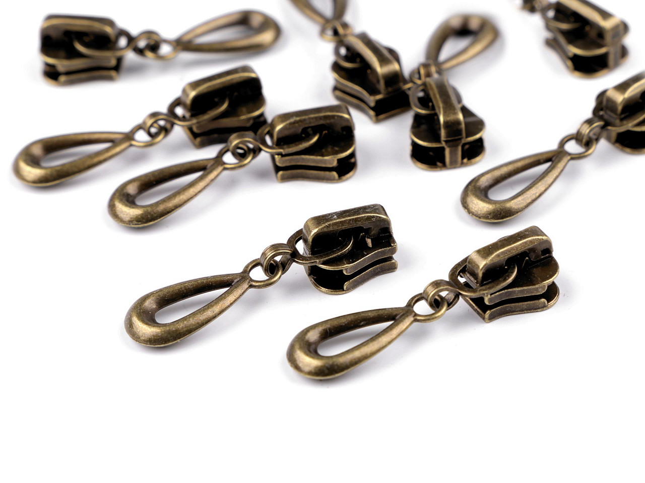 Cursor fermoar injectat, no 5 - Alamă antică (10 Bucăți)