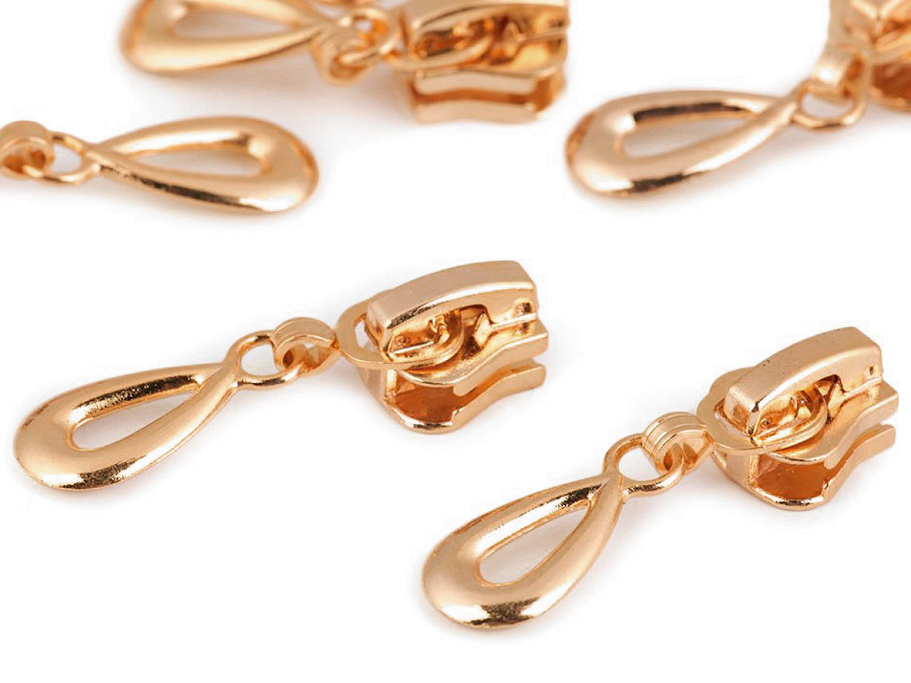 Cursor fermoar injectat, no 5 - Alamă antică (10 Bucăți)