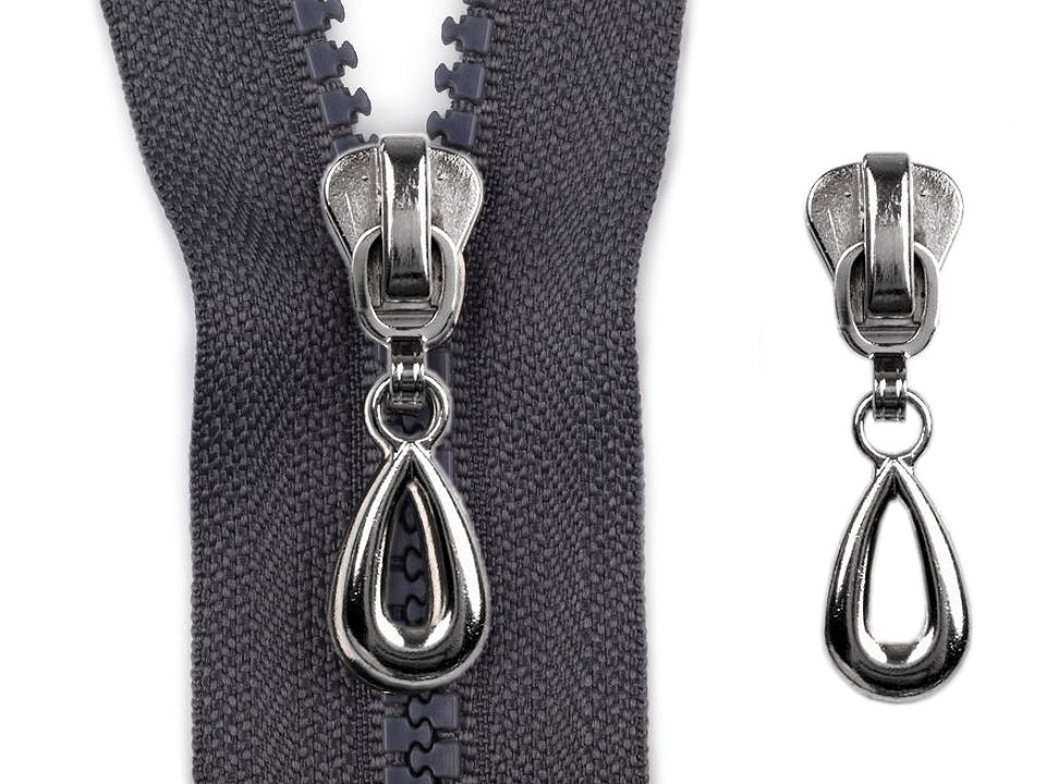 Cursor fermoar injectat, no 5 - Alamă antică (10 Bucăți)