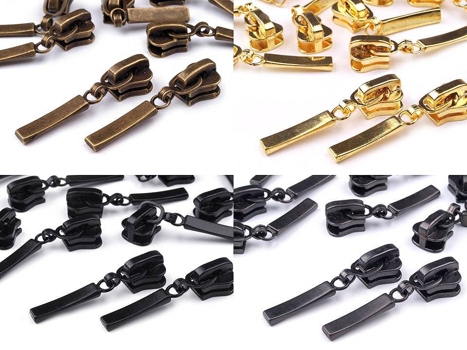 Cursor fermoar injectat, no 5 - Argintiu deschis (10 Bucăți)