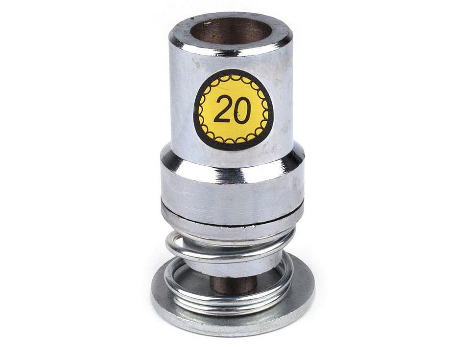 Matriță pentru îmbrăcat nasturi, 16", 18", 20", 24", 26", 28", 32", 36", 40", 44" - Nichel (1 Set)