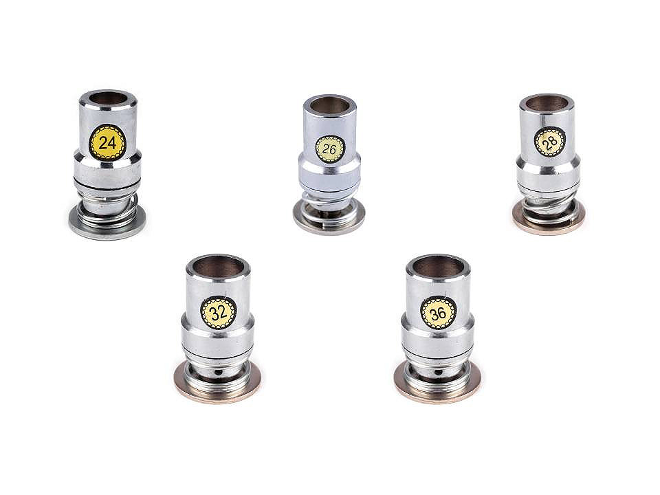 Matriță pentru îmbrăcat nasturi, 16", 18", 20", 24", 26", 28", 32", 36", 40", 44" - Nichel (1 Set)