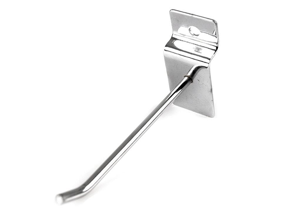 Cârlig panou slatwall, 9cm - Nichel (5 Bucăți)