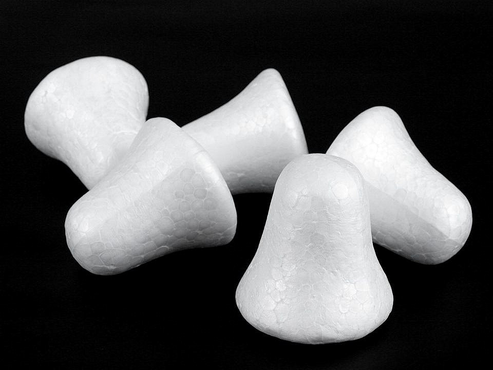 Clopoțel din polistiren, 4,5x5 cm - Alb (20 Bucăți)