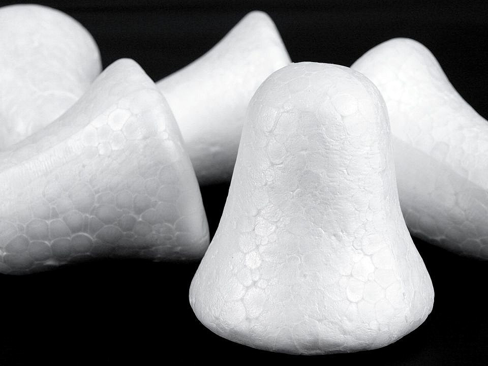 Clopoțel din polistiren, 4,5x5 cm - Alb (20 Bucăți)