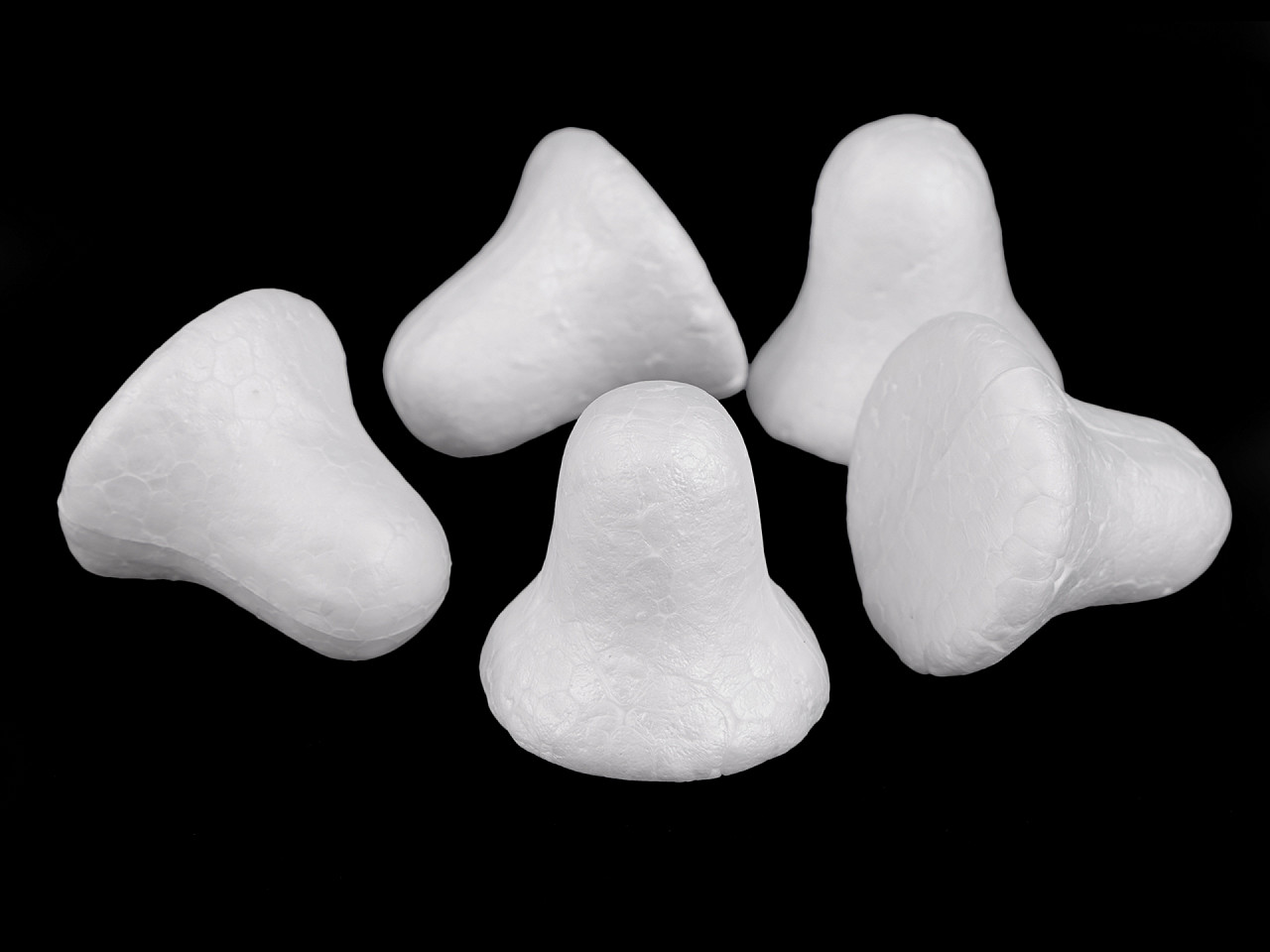 Clopoțel din polistiren, 4,5x5 cm - Alb (20 Bucăți)