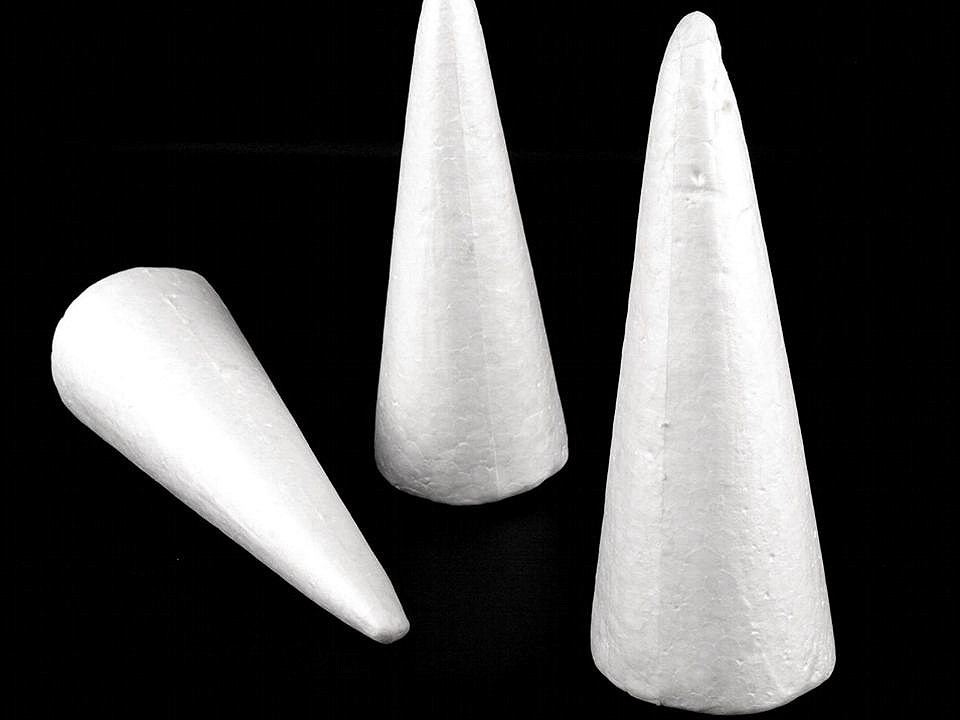 Con polistiren, 9,5x24 cm - Alb (1 Bucată)