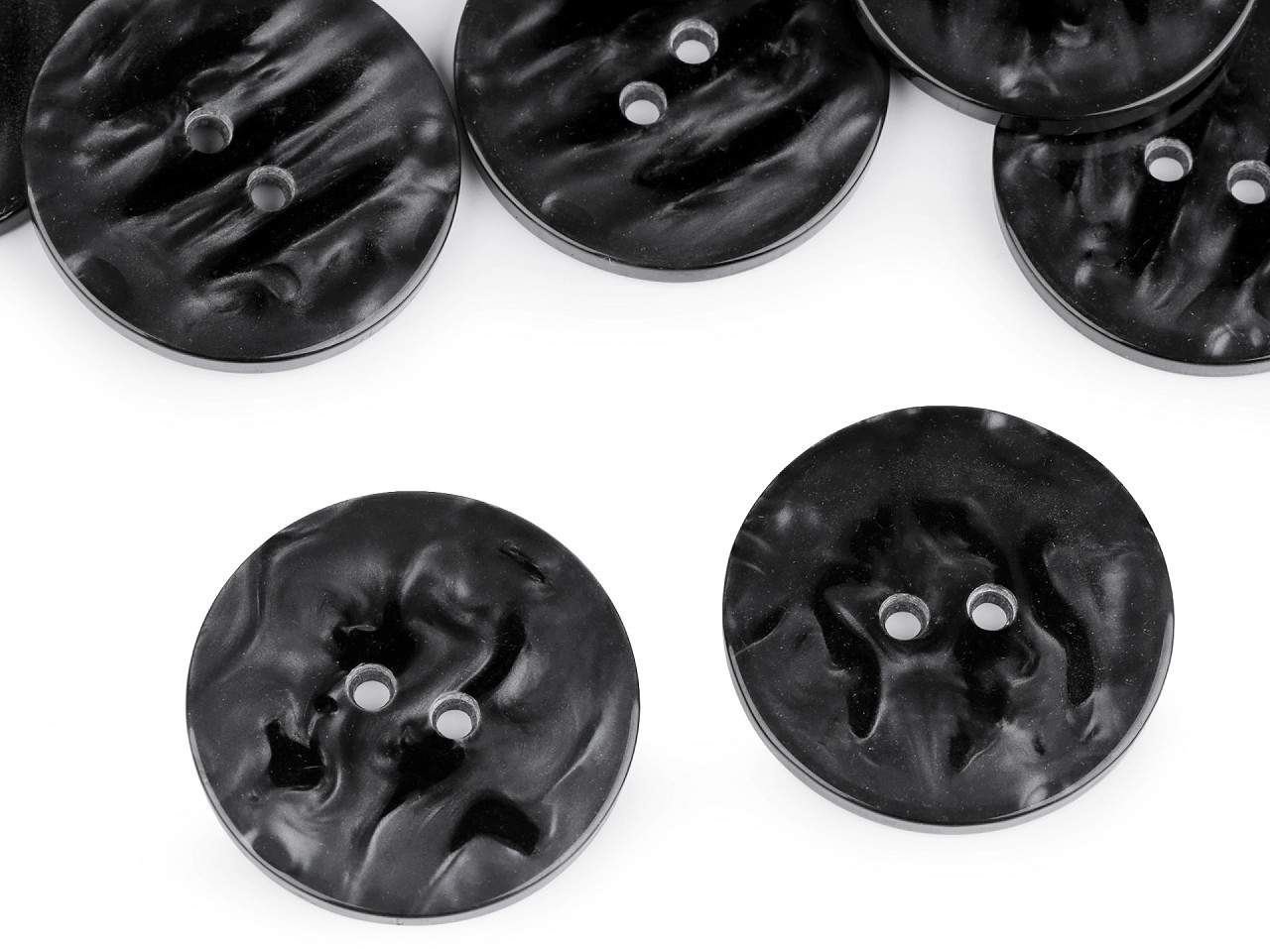 Nasturi sidefați, mărimea 60" - Negru (20 Bucăți)