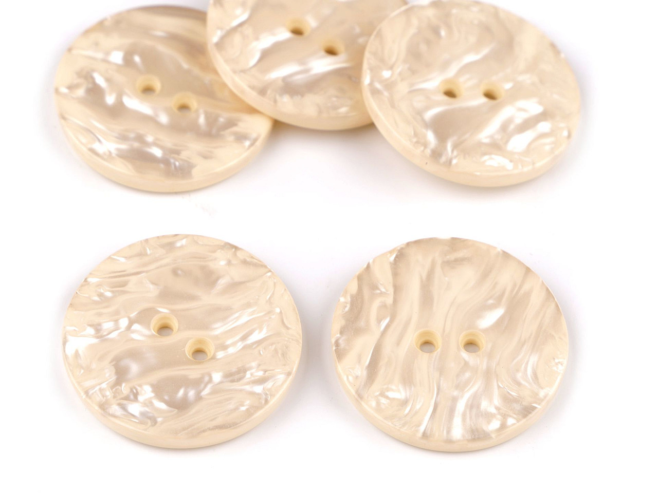 Nasturi sidefați, mărimea 60" - Negru (20 Bucăți)