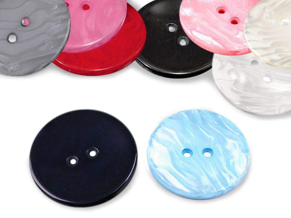 Nasturi sidefați, mărimea 60" - Negru (20 Bucăți)