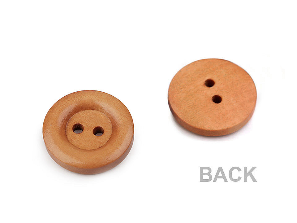 Nasturi lemn, 2 găuri, mărimea 20", 24", 28", 30", 32" - Natural deschis (10 Bucăți)