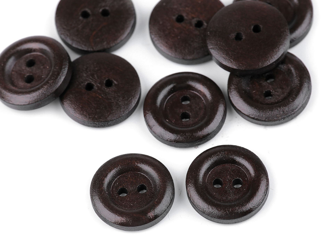 Nasturi lemn, 2 găuri, mărimea 20", 24", 28", 30", 32" - Natural deschis (10 Bucăți)