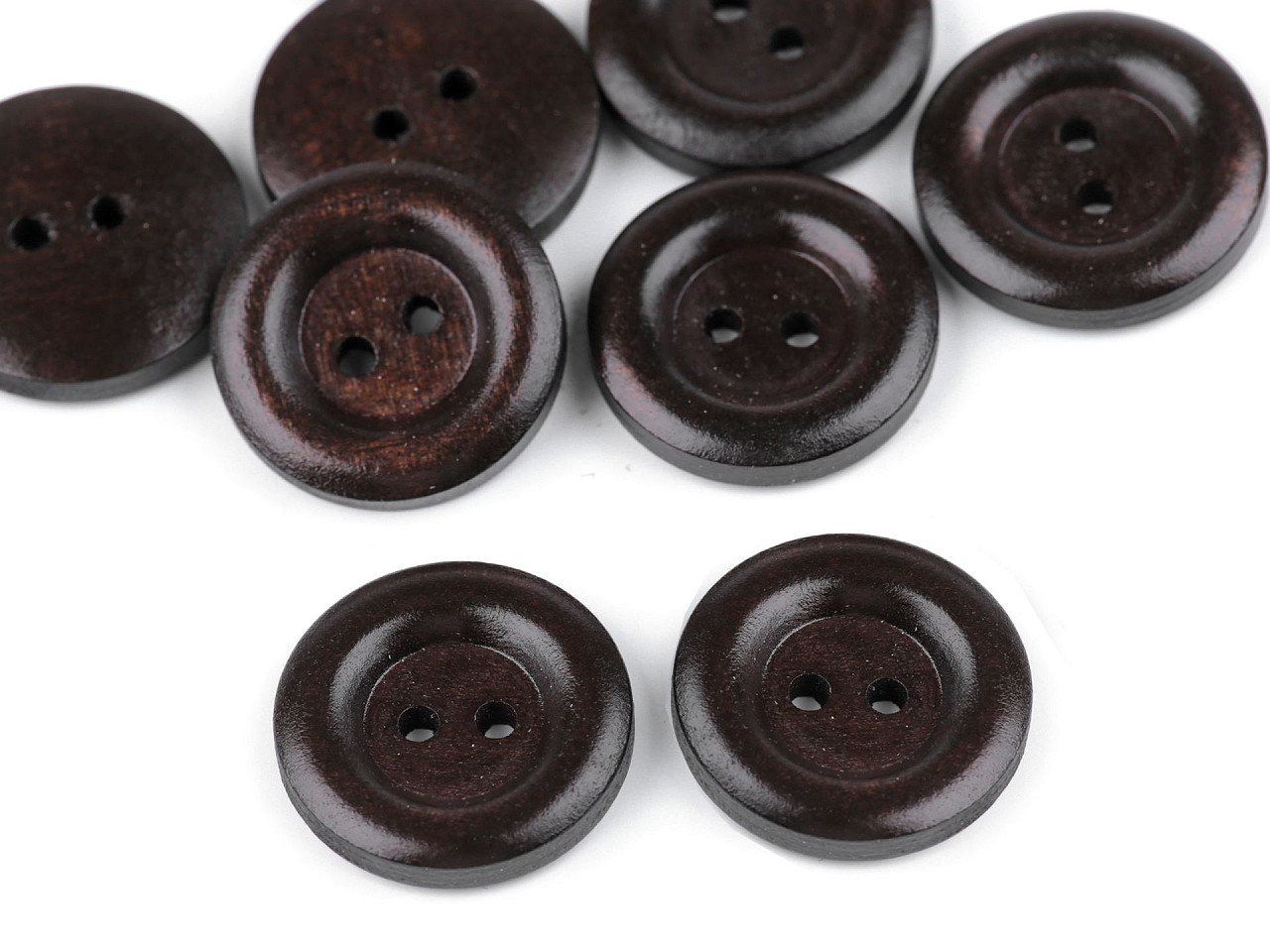 Nasturi lemn, 2 găuri, mărimea 20", 24", 28", 30", 32" - Natural deschis (10 Bucăți)