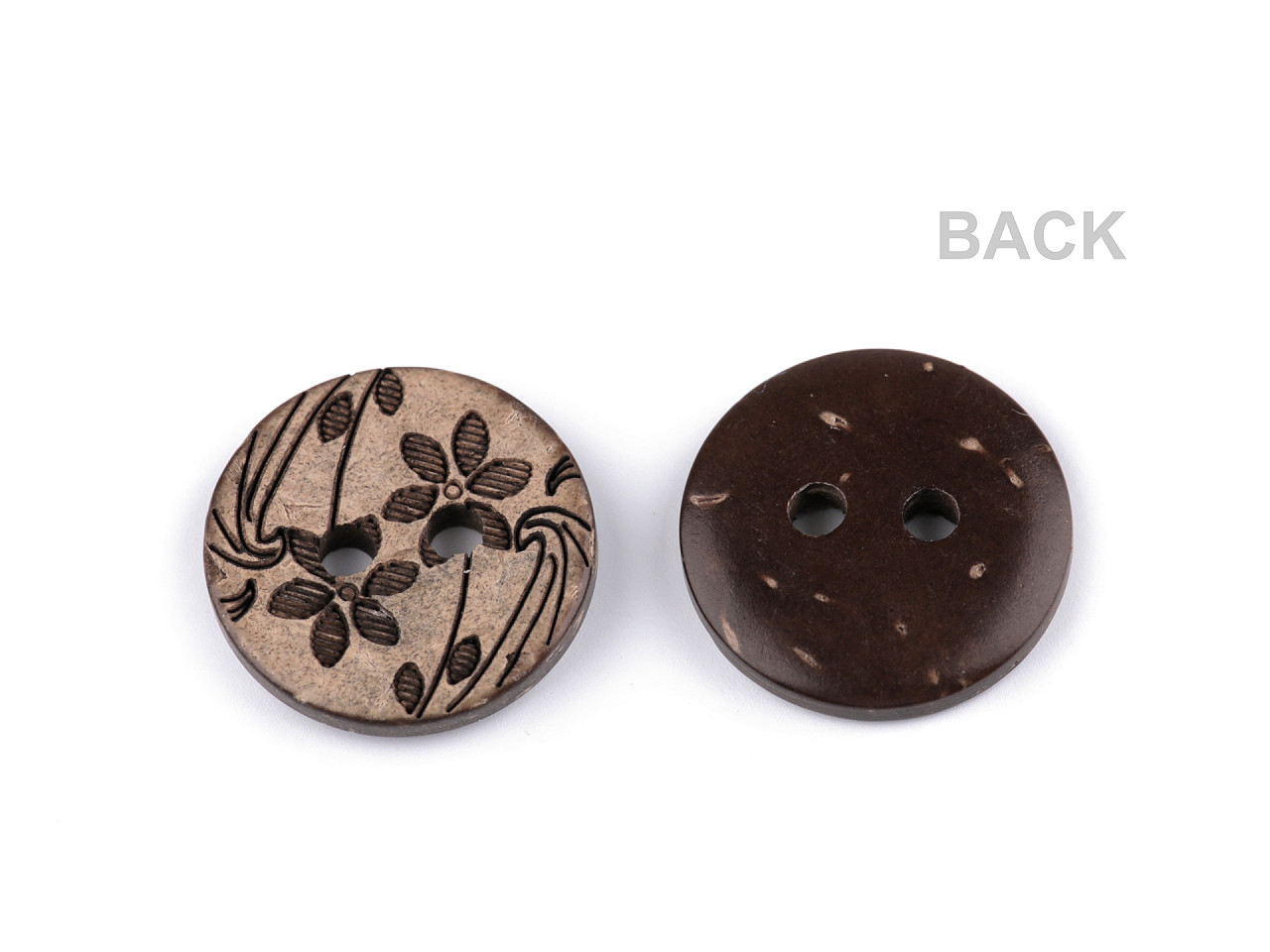 Nasturi cocos, model cu flori, mărimea 24" - Natural mediu (10 Bucăți)