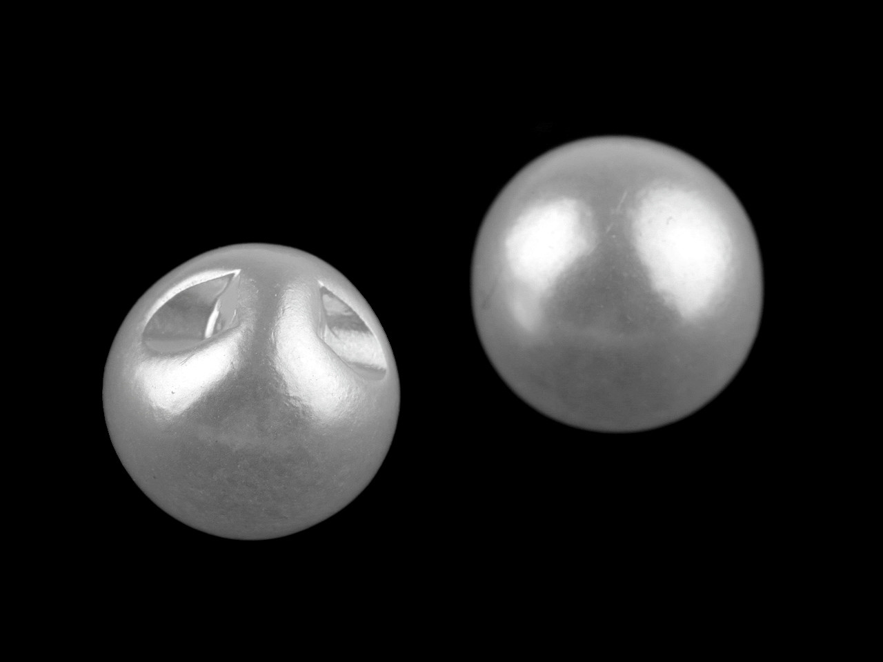 Perle de cusut / nasturi, ø8 mm - Alb sidefat (20 Bucăți)