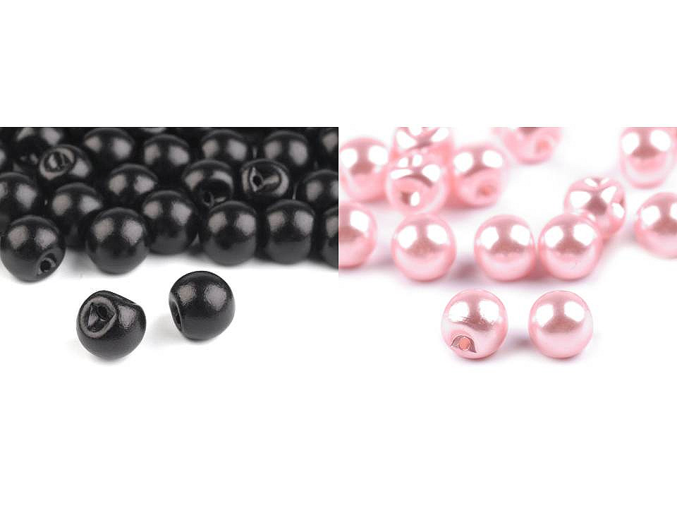 Perle de cusut / nasturi, ø8 mm - Alb sidefat (20 Bucăți)