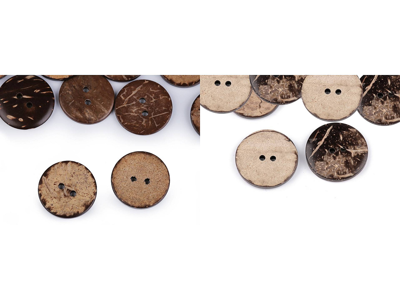 Nasturi cocos, față dublă, mărimea  24", 28", 32", 36", 40", 48" - Natural mediu (5 Bucăți)