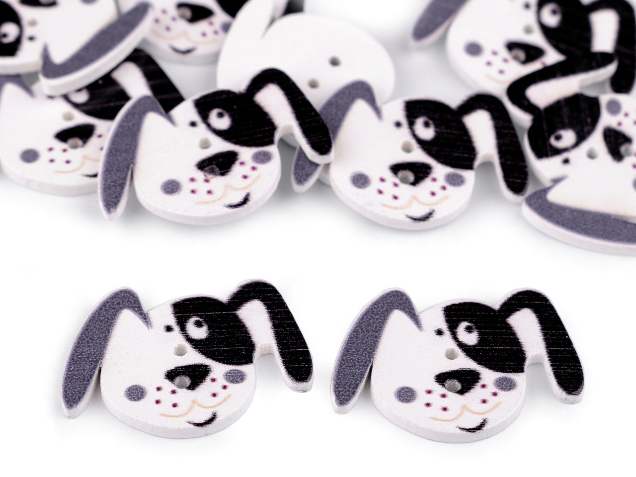 Nasturi decorativi din lemn - cățel, arici, gărgăriță, tigru - Maro (10 Bucăți)