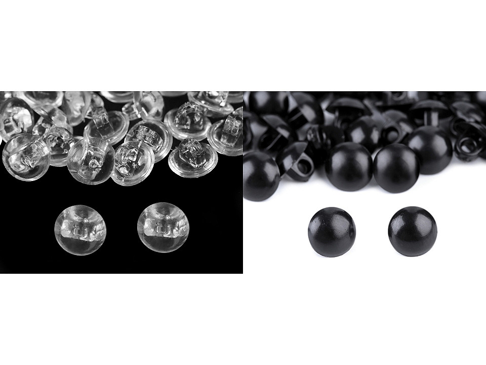 Nasture / ochi pentru jucării, 12" - Negru (50 Bucăți)