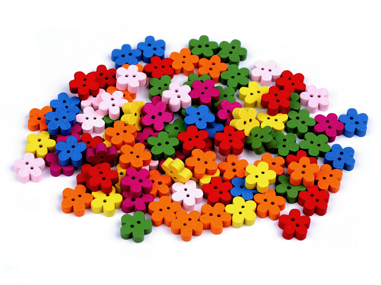 Nasture decorativ din lemn floare - Mix (100 Bucăți)