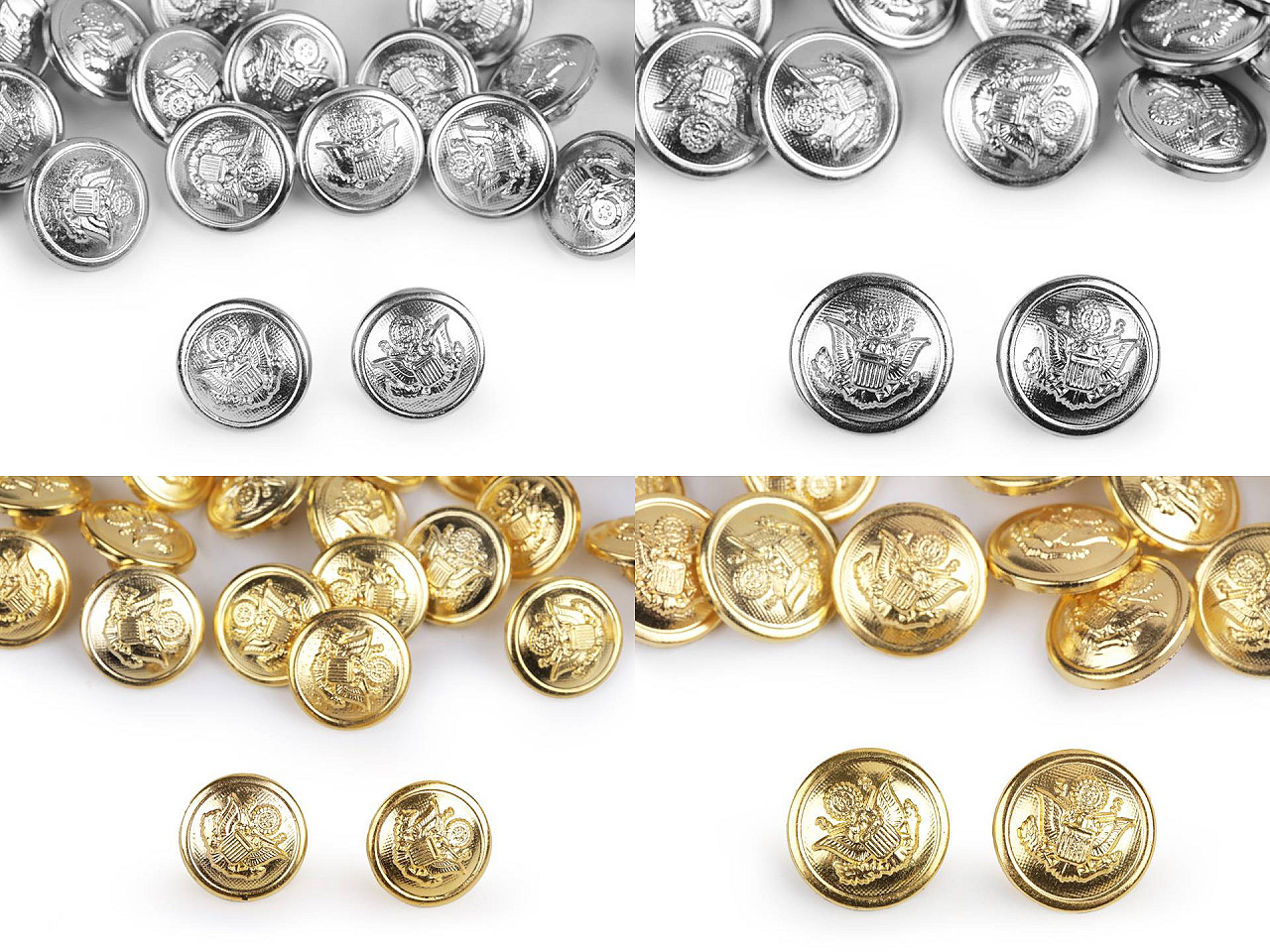 Nasturi cu blazon 24"; 32" - Auriu (50 Bucăți)