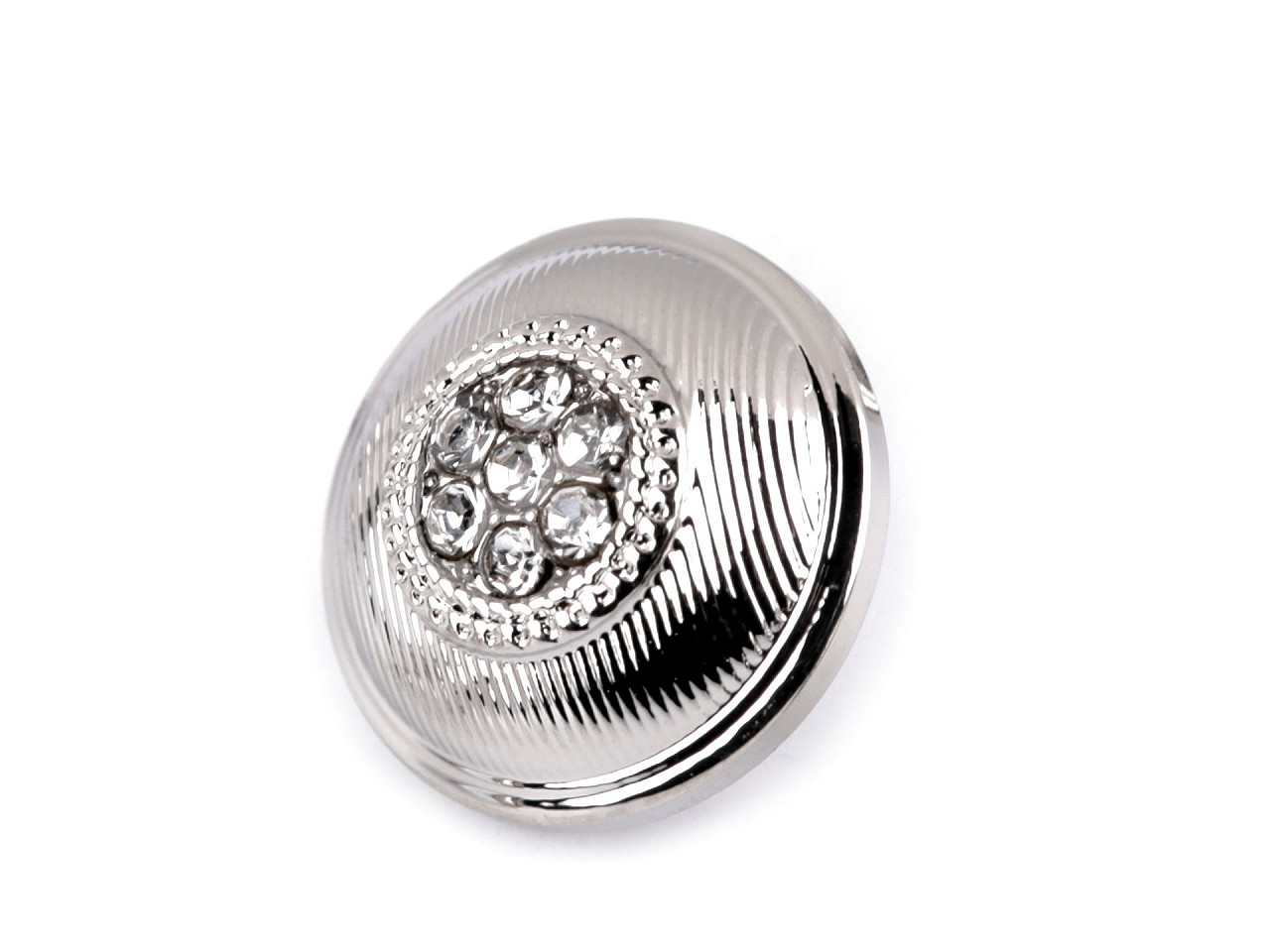 Nasture metalic cu strasuri dimensiune 16" - Nichel (50 Bucăți)