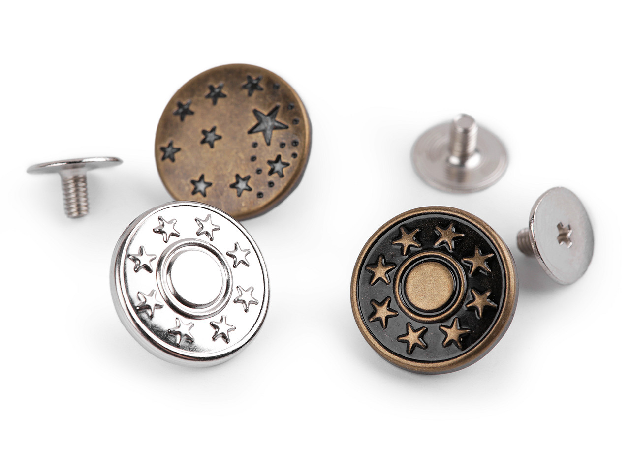 Nasture blugi cu filet 26" - Alamă antică (25 Bucăți)