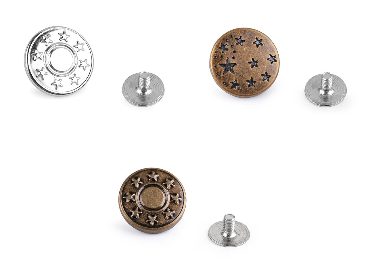 Nasture blugi cu filet 26" - Alamă antică (25 Bucăți)