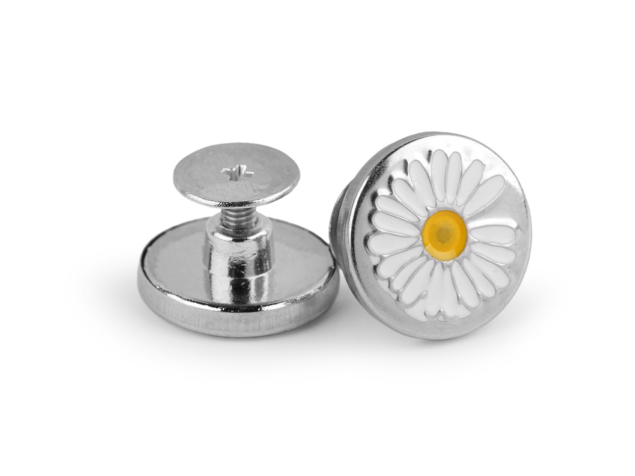 Nasture blugi cu filet 26" - Nichel (5 Bucăți)